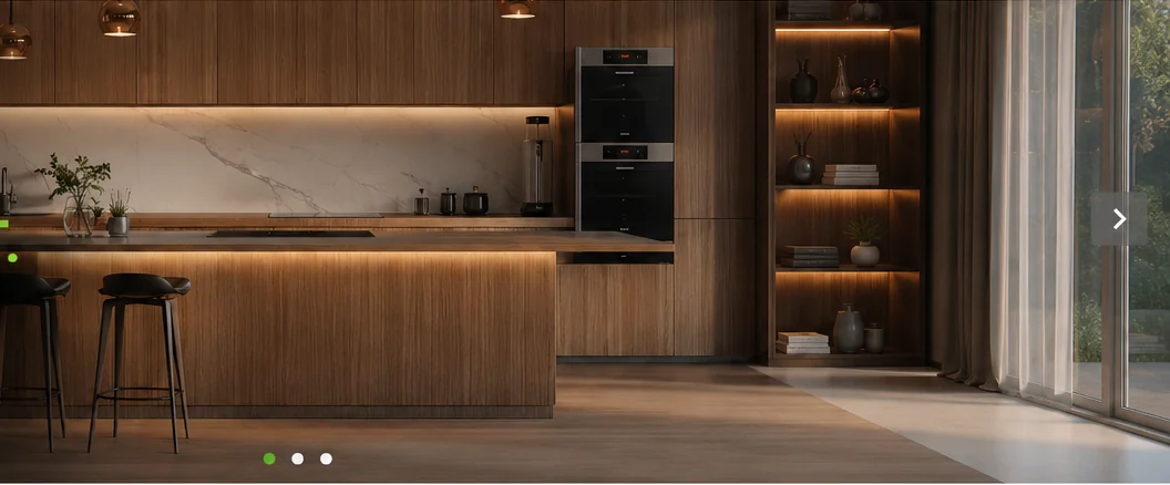 AI-created modern plywood kitchen interior